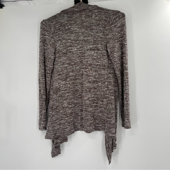 Nymphe Brown Marled Open Front Drape Cardigan - Picture 6 of 9